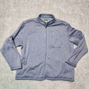 Ridgecut Blue Heathered Long Sleeve Fleece Jacket Mens 2XL